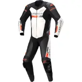 Alpinestars GP Force Chaser, lederen pak 1st. ,Zwart/Wit/Neon-Rood ,50