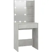 vidaXL Kaptafel met LED-verlichting 60x40x140 cm betongrijs