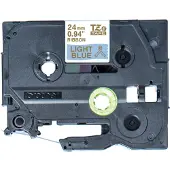 Brother TZe-RL54 tape goud op lichtblauw 24 mm (origineel)