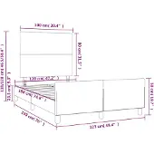 vidaXL Bedframe zonder matras, taupe, 120x190 cm, stof