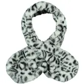 Sarlini imitatiebont sjaal met panterprint zand/zwart Beige Dierenprint - maat 6-12 mnd