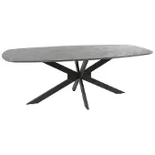 Hoyz Collection eetkamertafel 215 deens ovaal 3d melamine slate stone