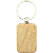 Combicraft Blanco houten sleutelhanger kleine rechthoek 44x30mm - verpakking 25 stuks