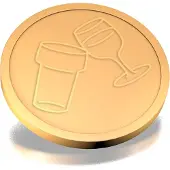 Combicraft Reliëfmunten bier en wijn beige - 250 stuks