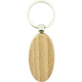 Combicraft Blanco houten sleutelhanger ovaal 54x30mm - verpakking 25 stuks