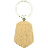 Combicraft Blanco houten sleutelhanger hexagon 48x35mm - verpakking 25 stuks