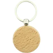 Combicraft Blanco houten sleutelhanger cirkel 40x40mm - verpakking 10 stuks