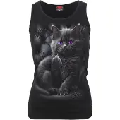 Spiral - Gothic Top - CATTITUDE - Vest - S tot XXL - voor Vrouwen - zwart - Maat XXL