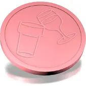 Combicraft Reliëfmunten bier en wijn baby roze - 250 stuks