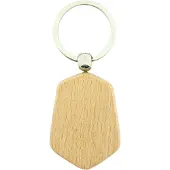 Combicraft Blanco houten sleutelhanger hexagon 48x35mm - verpakking 50 stuks