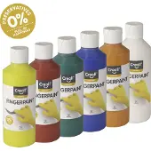 Creall Vingerverf 6 flesjes van 250ml Creall Hobbypakket