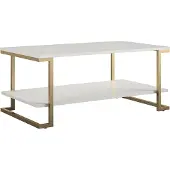 DOMUS Salontafel CAMILA met 1 plank, gemakkelijk te onderhouden mdf, onderstel van metaal, hoogte 45 cm (1 stuk)
