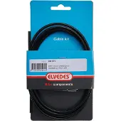 Elvedes 2000 mm Black Derailleur Hose Kit + 2 Hose Tips