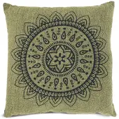 Sizo Handmade Kussen Mandala 45 x 45 cm - Olive
