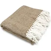 Sizo Handmade Plaid Madras 130 x 170 cm - Naturel