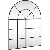 vidaXL Wandspiegel boog 80x100 cm ijzer zwart