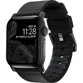 Nomad modern active leather strap Apple Watch 42mm / 44mm / 45mm / 49mm zwart / zwart - NM1A41BNW0