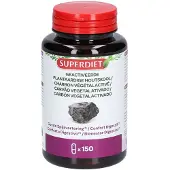 SuperDiet Geactiveerde Plantaardige Houtskool 150 St Capsules
