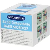 Salvequick pleisterdispenser navulling | detecteerbare pleisters | 6 stuks