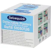 Salvequick Blue Detectable Plasters Refill 51030126 6x30 St Pleister