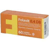 Folavit 0,4 DB | Foliumzuur - Vitamine D3 - Vitamine B12 60 St Tabletten