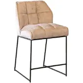 Bronx Velvet barkruk Janna taupe 70 cm