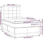 vidaXL Boxspring met matras stof donkerbruin 120x190 cm