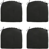 Madison Zitkussen rib black 46x48 - 4 stuks