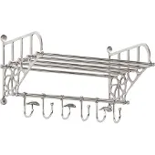 vidaXL Bagagerek met kleerhangers wandmontage aluminium