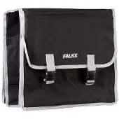 Falkx dubbele fietstas 33 x 33 x 13 cm zwart grijs