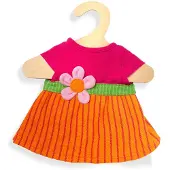 Heless Poppenkleding Jurk Maya Roze/oranje 35-45 Cm