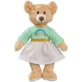 Heless knuffel teddybeer pluche regenboog 22cm speelgoed.