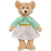Heless knuffel pluche teddybeer regenboog 42cm pluche speelgoed.