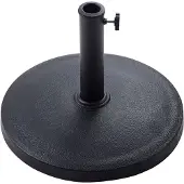 PimXL Parasolvoet Beton 12 kg - Zware Parasolstandaard Ø44,5 cm - Geschikt voor 38-48 mm Parasolstok - Zwart
