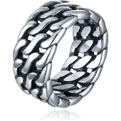 Mendes Heren Ring- Dual Cuban Silver-19mm
