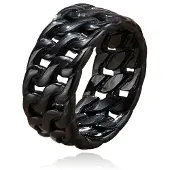 Mendes Heren Ring- Dual Cuban Black-17mm