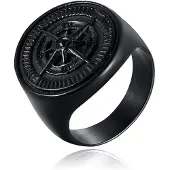 Mendes Ring voor Mannen van Jewelry - Compas Black-20mm