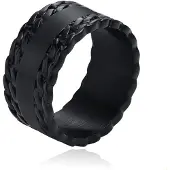 Mendes Edelstaal Heren Ring - Double Cuban Wide-21mm
