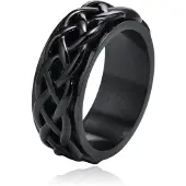 Mendes Ring voor Mannen - Celtic Band Black-19mm