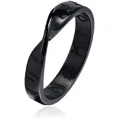 Mendes Nordic Heren Ring- Rune Script Black-19mm