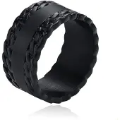 Mendes Edelstaal Heren Ring - Double Cuban Wide-21.5mm