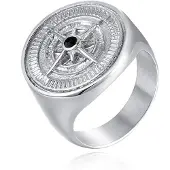 Mendes Ring voor Mannen van Jewelry - Compas Silver-20mm