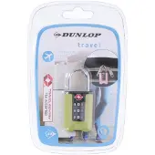 Dunlop 2x Reistassen slotje met TSA cijferslot groen - Kofferslotjes