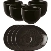 Arthur Krupp Kop & Schotel Porcelain Eclipse Night (4-Delig)