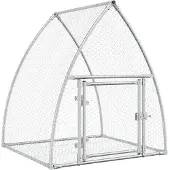 vidaXL Konijnenhok 105x100x120 cm gegalvaniseerd staal zilverkleurig
