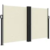 vidaXL Windscherm uittrekbaar 140x1200 cm crèmekleurig