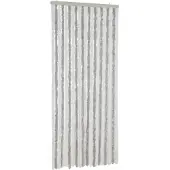 vidaXL Vliegengordijn 56x185 cm chenille lichtgrijs en wit