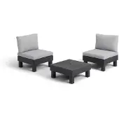 Keter Elements Balkonset - 2 stuks - 4 a 6 personen - Grafiet