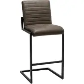 Livin24 Industriële barkruk Block antraciet eco-leer 79 cm