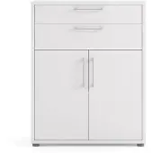 Hioshop Prisme archiefkast 2 lades en 2 deuren wit.